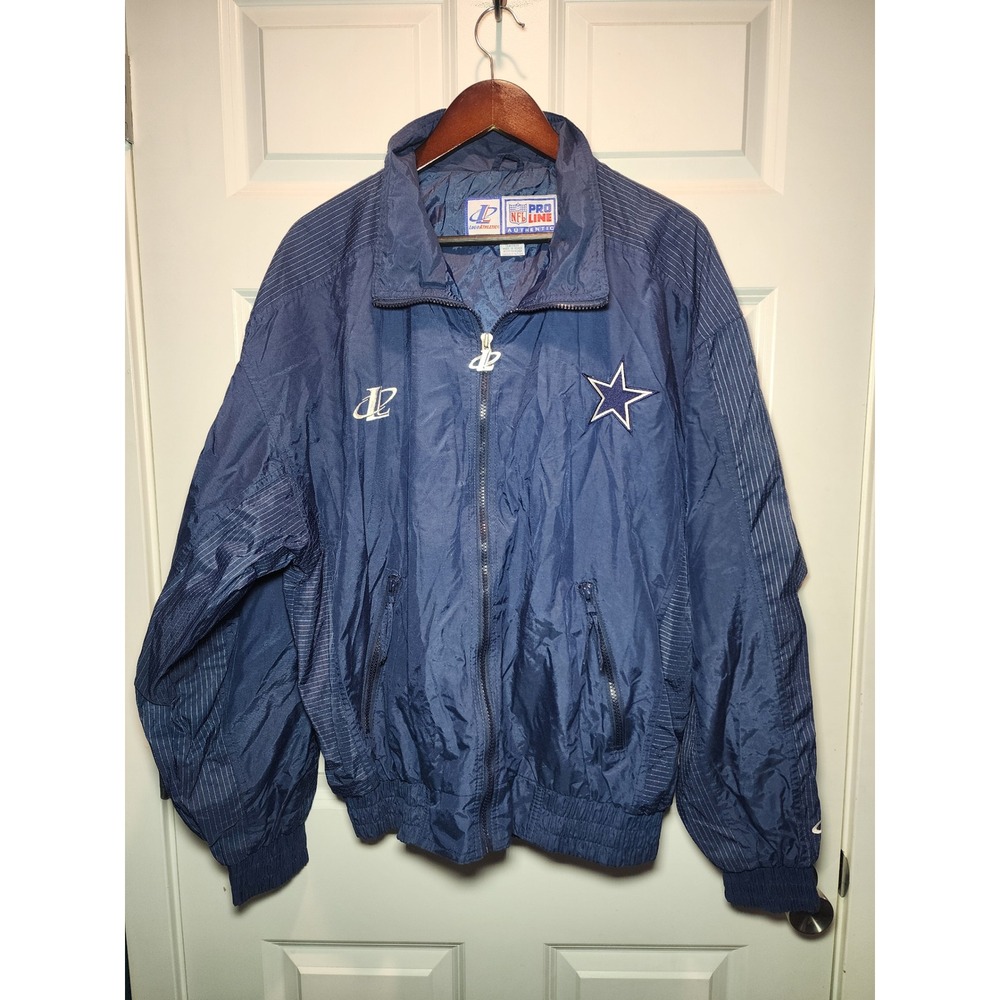 Vintage 90s Logo Athletic Dallas Cowboys NFL Pro Line Windbreaker Jacket Large